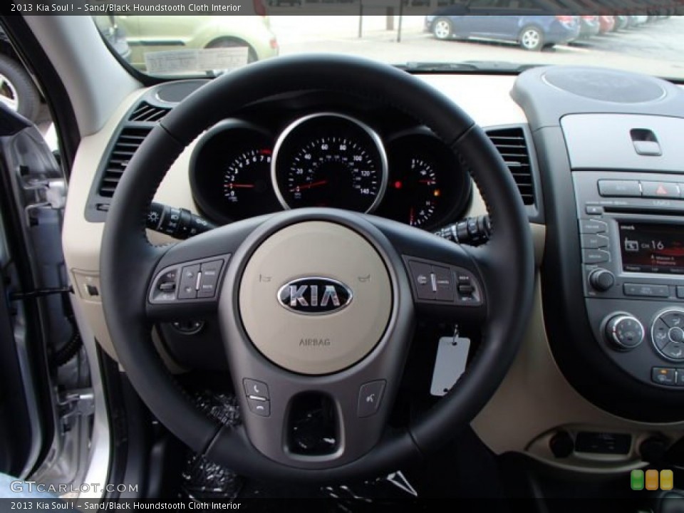 Sand/Black Houndstooth Cloth Interior Steering Wheel for the 2013 Kia Soul ! #80018816