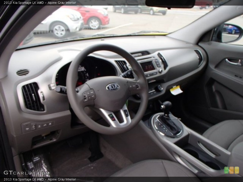 Alpine Gray Interior Prime Interior for the 2013 Kia Sportage LX AWD #80018998