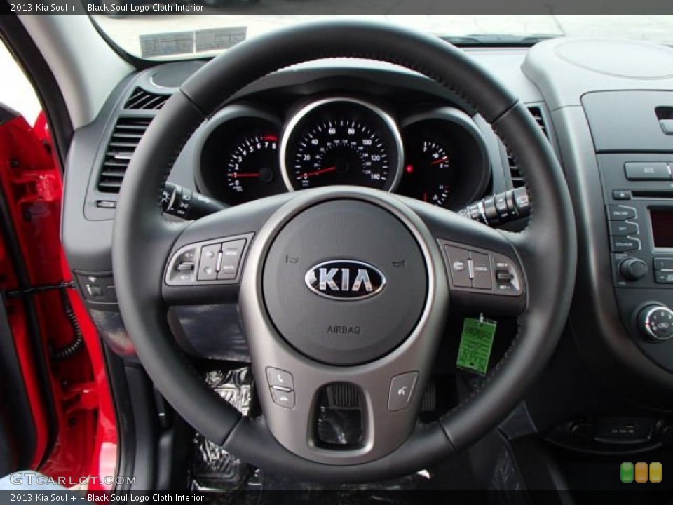 Black Soul Logo Cloth Interior Steering Wheel for the 2013 Kia Soul + #80019806