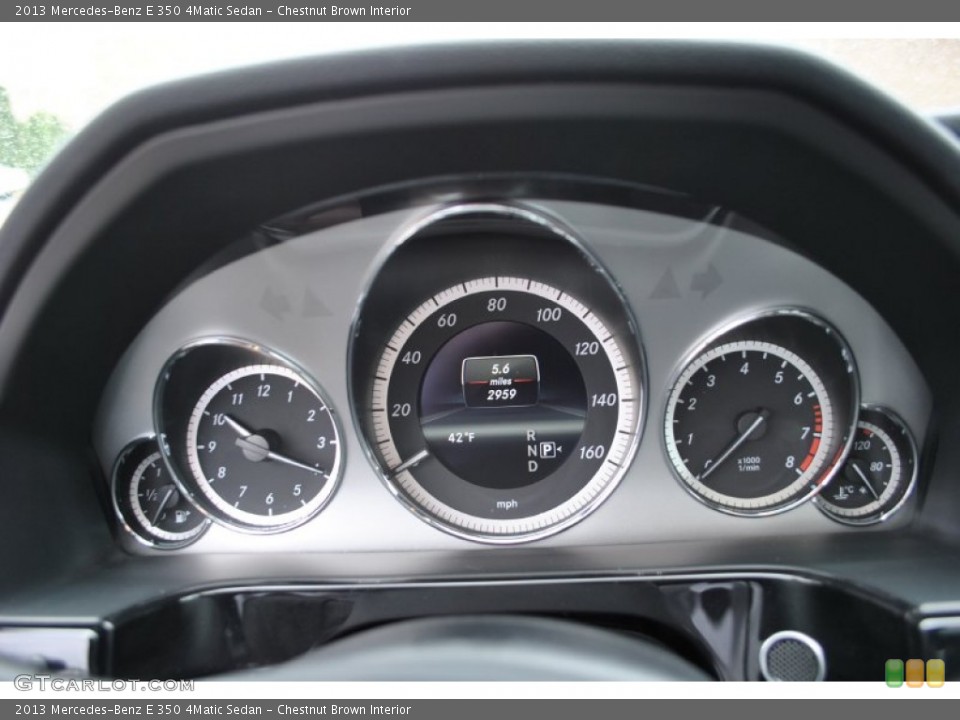 Chestnut Brown Interior Gauges for the 2013 Mercedes-Benz E 350 4Matic Sedan #80022764