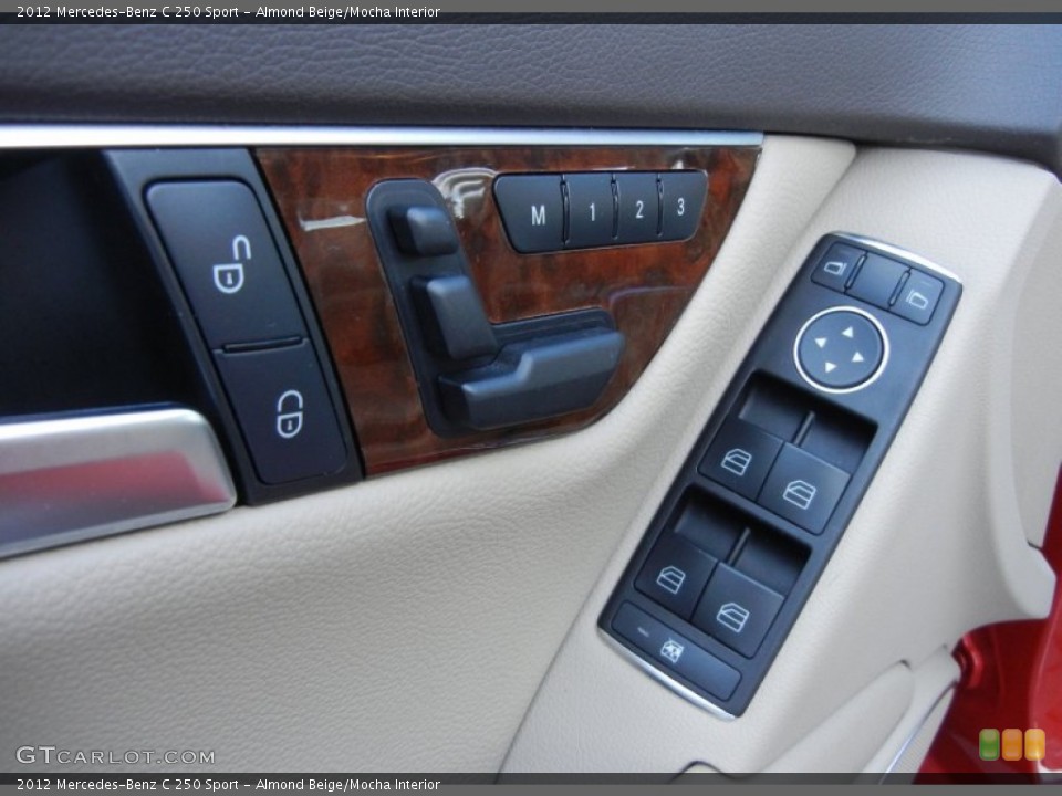 Almond Beige/Mocha Interior Controls for the 2012 Mercedes-Benz C 250 Sport #80023511