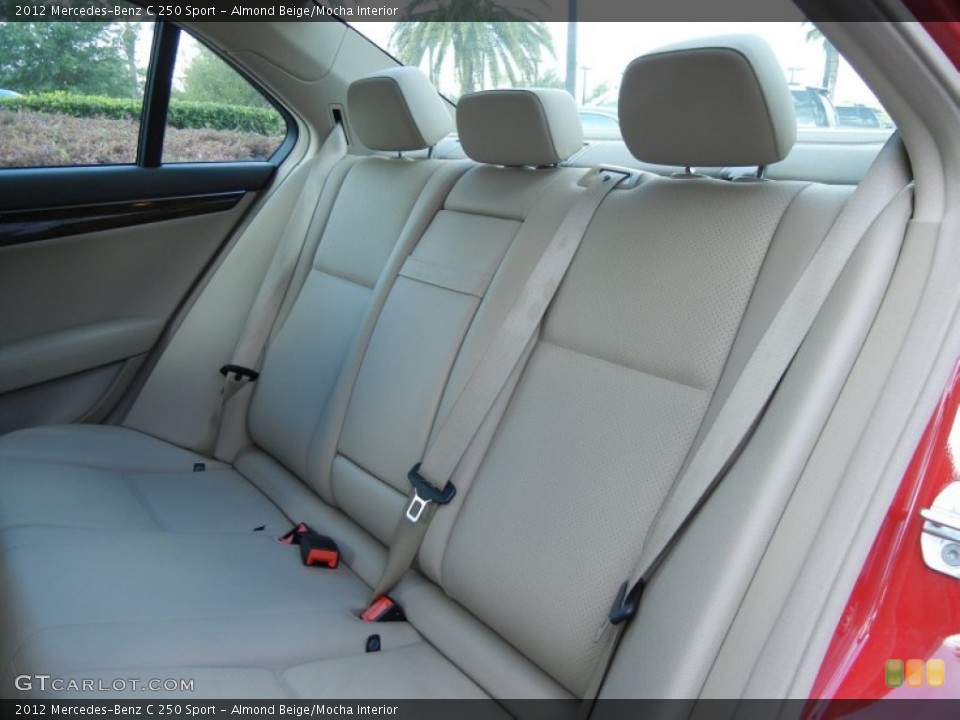 Almond Beige/Mocha Interior Rear Seat for the 2012 Mercedes-Benz C 250 Sport #80023547