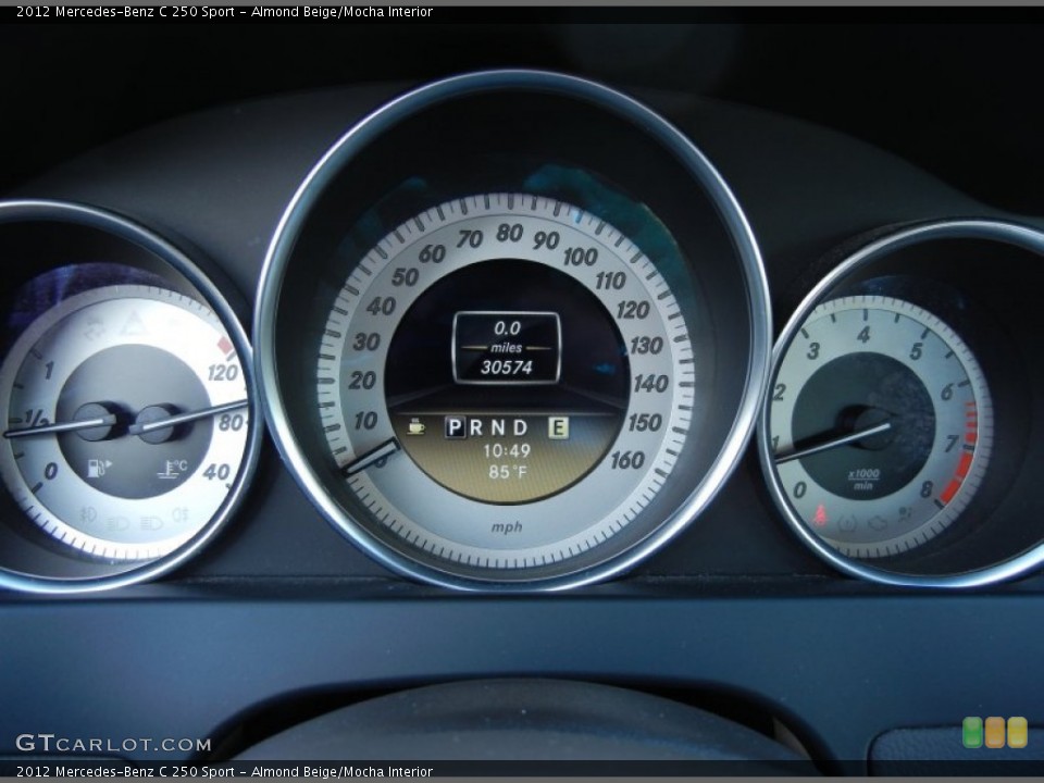 Almond Beige/Mocha Interior Gauges for the 2012 Mercedes-Benz C 250 Sport #80023662