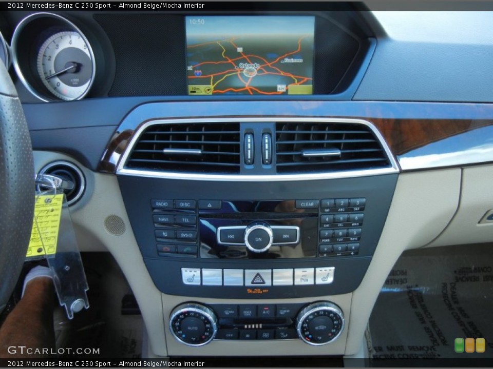 Almond Beige/Mocha Interior Controls for the 2012 Mercedes-Benz C 250 Sport #80023685