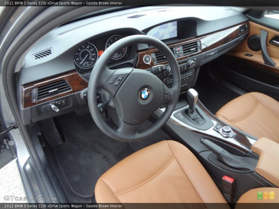 Saddle Brown Interior Prime Interior for the 2012 BMW 3 Series 328i xDrive Sports Wagon #80024114