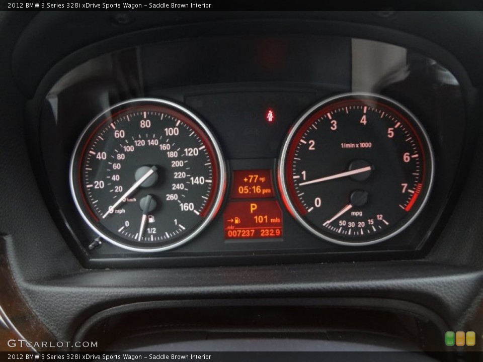 Saddle Brown Interior Gauges for the 2012 BMW 3 Series 328i xDrive Sports Wagon #80024132