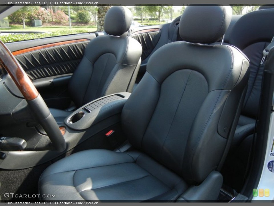 Black Interior Front Seat for the 2009 Mercedes-Benz CLK 350 Cabriolet #80025254