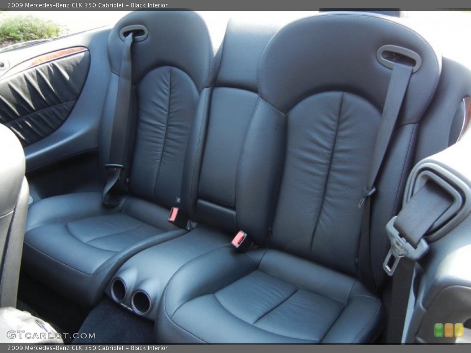 Black Interior Rear Seat for the 2009 Mercedes-Benz CLK 350 Cabriolet #80025263