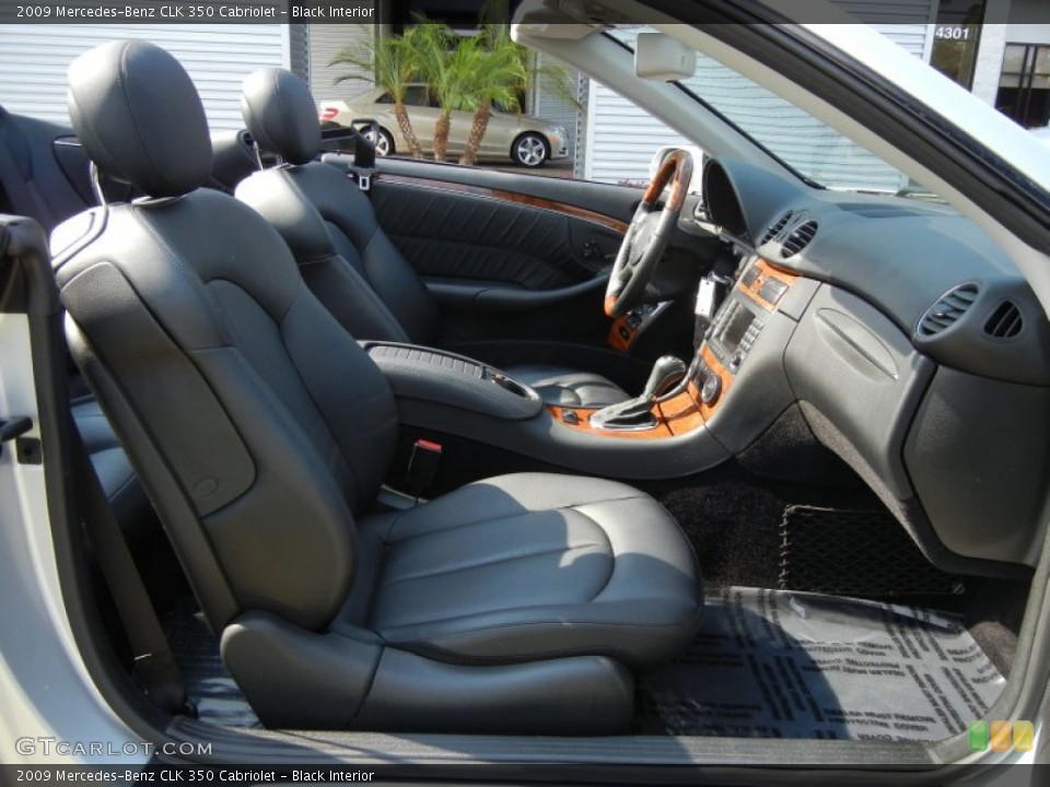 Black Interior Front Seat for the 2009 Mercedes-Benz CLK 350 Cabriolet #80025284