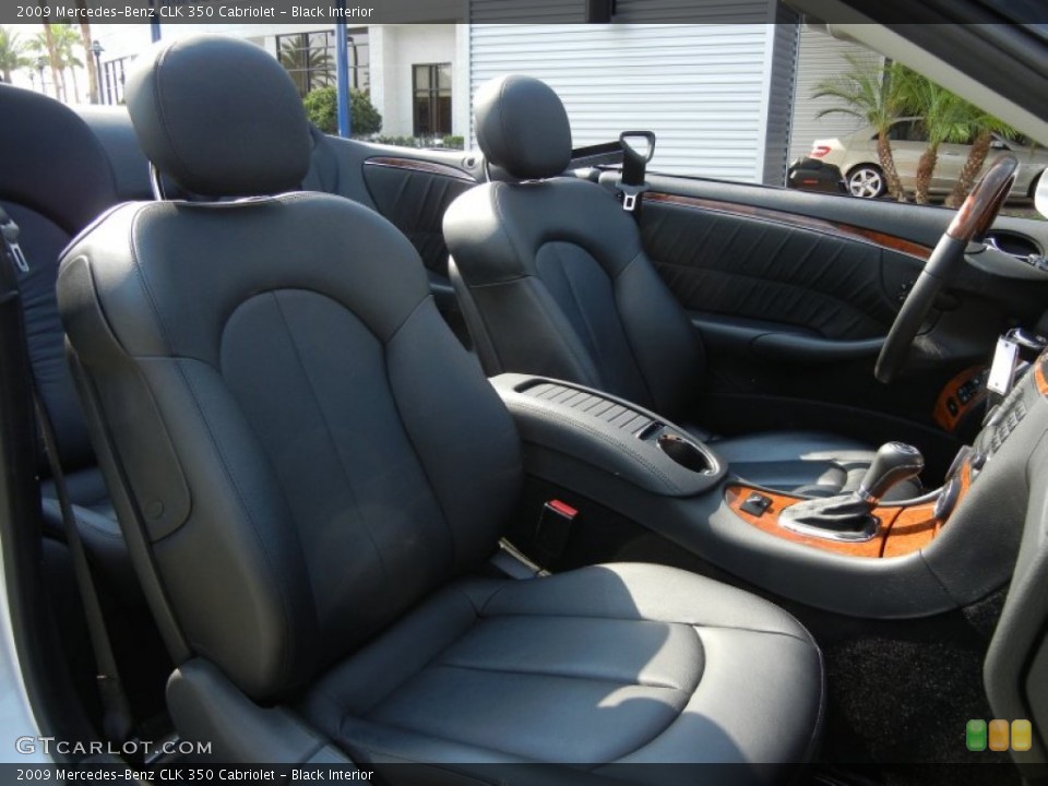 Black Interior Front Seat for the 2009 Mercedes-Benz CLK 350 Cabriolet #80025311