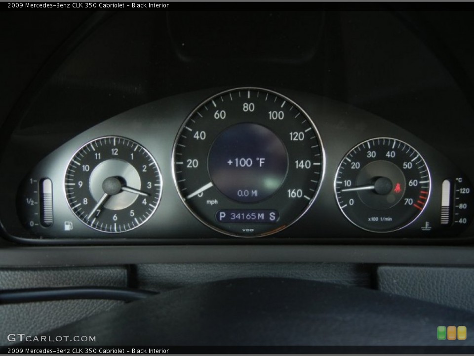 Black Interior Gauges for the 2009 Mercedes-Benz CLK 350 Cabriolet #80025383