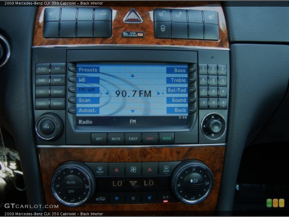 Black Interior Controls for the 2009 Mercedes-Benz CLK 350 Cabriolet #80025416