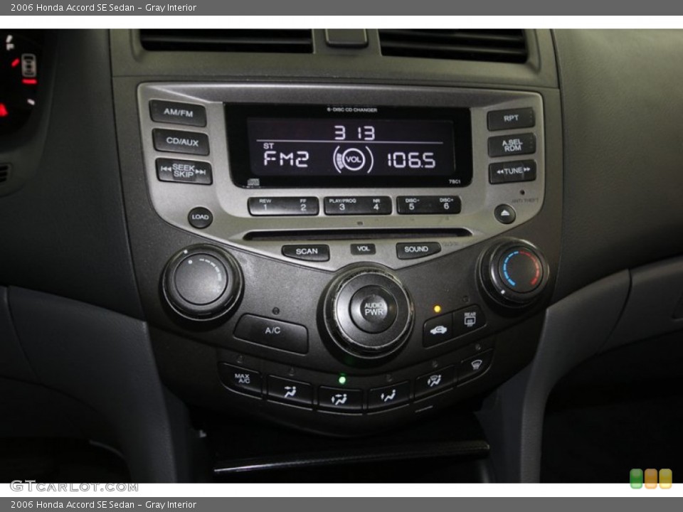Gray Interior Controls for the 2006 Honda Accord SE Sedan #80028072