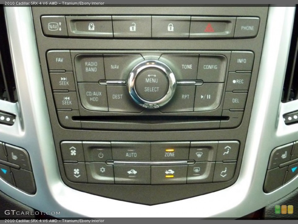 Titanium/Ebony Interior Controls for the 2010 Cadillac SRX 4 V6 AWD #80029729