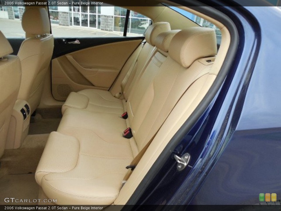 Pure Beige Interior Rear Seat for the 2006 Volkswagen Passat 2.0T Sedan #80030069