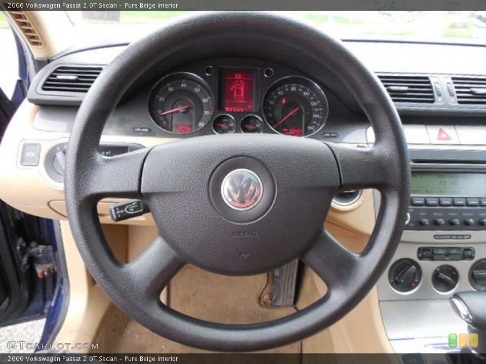 Pure Beige Interior Steering Wheel for the 2006 Volkswagen Passat 2.0T Sedan #80030099