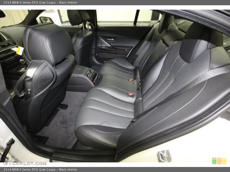Black Interior Rear Seat for the 2014 BMW 6 Series 650i Gran Coupe #80035380