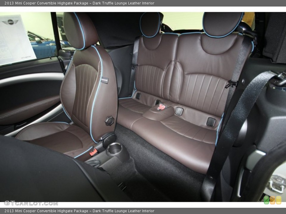Dark Truffle Lounge Leather Interior Rear Seat for the 2013 Mini Cooper Convertible Highgate Package #80036786