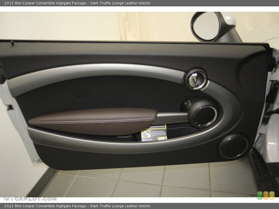 Dark Truffle Lounge Leather Interior Door Panel for the 2013 Mini Cooper Convertible Highgate Package #80036792