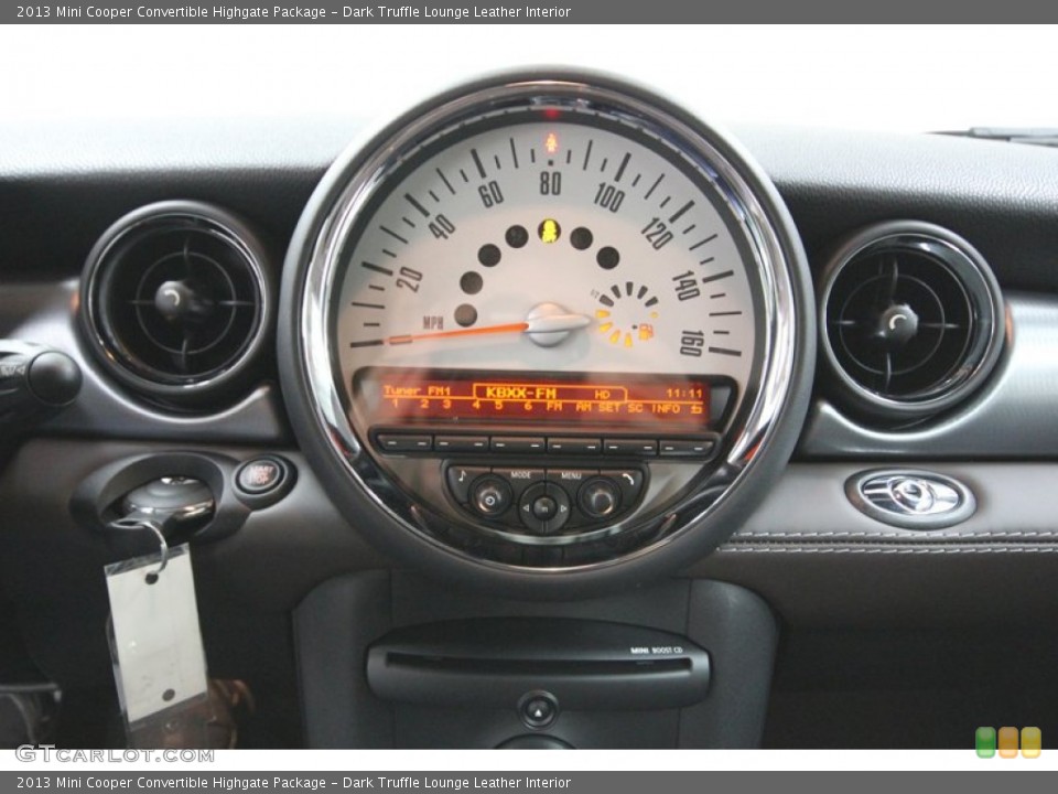 Dark Truffle Lounge Leather Interior Gauges for the 2013 Mini Cooper Convertible Highgate Package #80036807