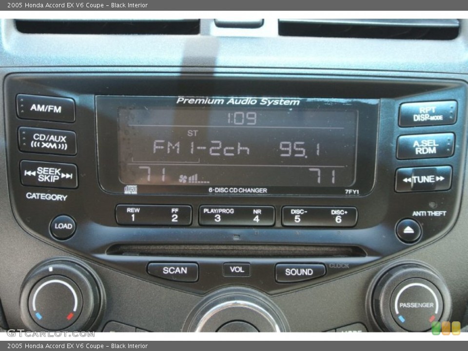 Black Interior Audio System for the 2005 Honda Accord EX V6 Coupe #80038471