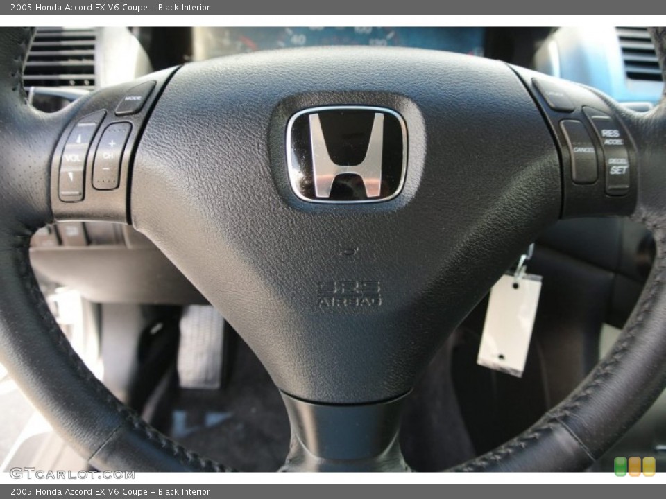 Black Interior Steering Wheel for the 2005 Honda Accord EX V6 Coupe #80038477