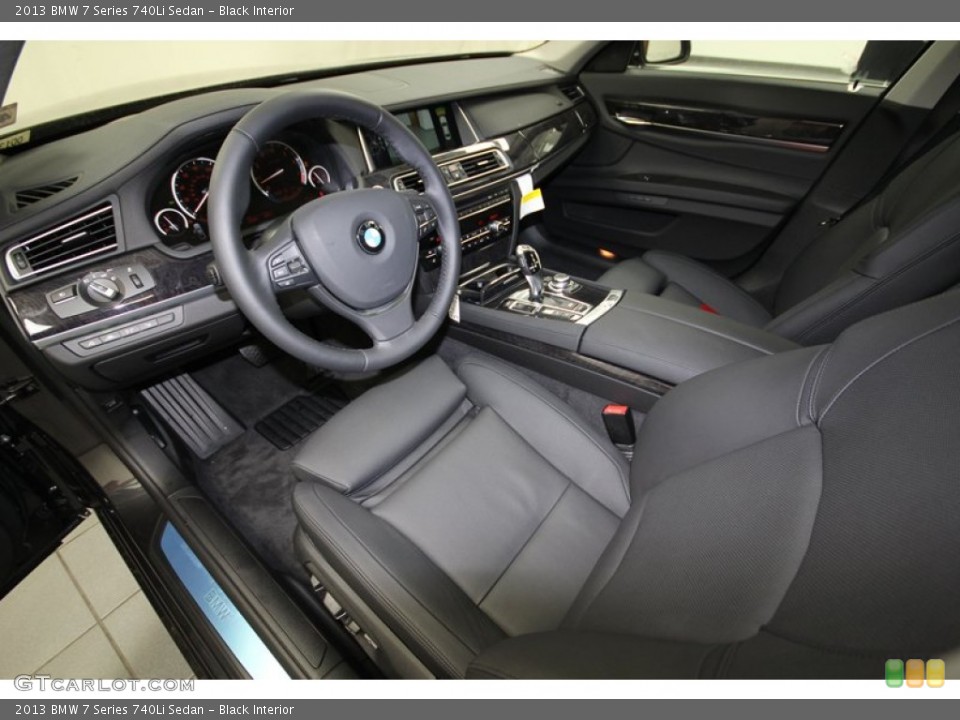 Black Interior Prime Interior for the 2013 BMW 7 Series 740Li Sedan #80039020