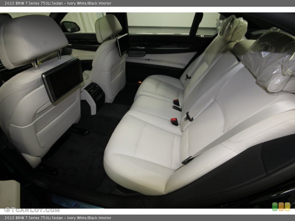 Ivory White/Black Interior Rear Seat for the 2013 BMW 7 Series 750Li Sedan #80039438