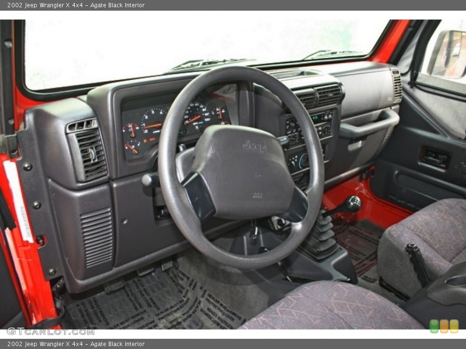 Agate Black Interior Dashboard for the 2002 Jeep Wrangler X 4x4 #80044474