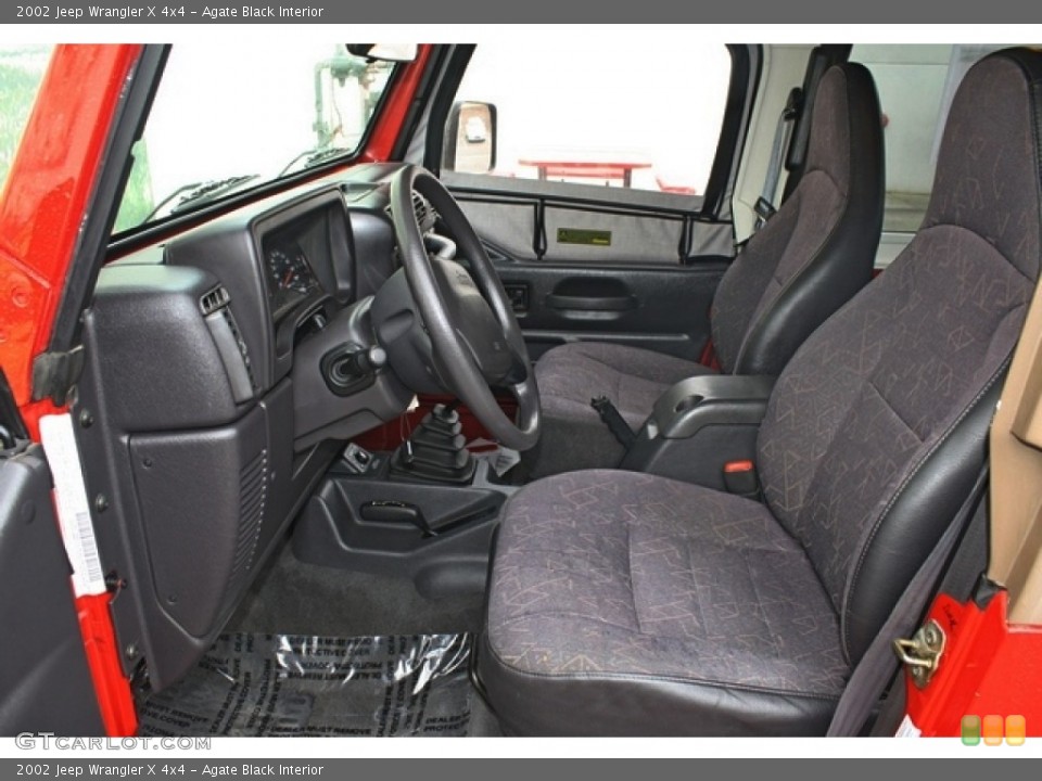 Agate Black Interior Photo for the 2002 Jeep Wrangler X 4x4 #80044492