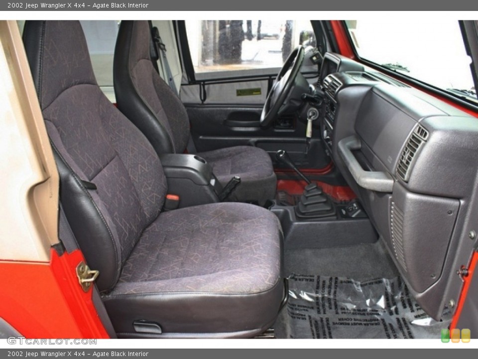 Agate Black Interior Photo for the 2002 Jeep Wrangler X 4x4 #80044562