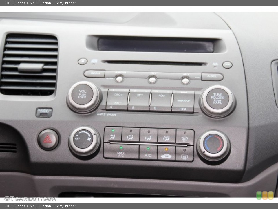 Gray Interior Controls for the 2010 Honda Civic LX Sedan #80044625