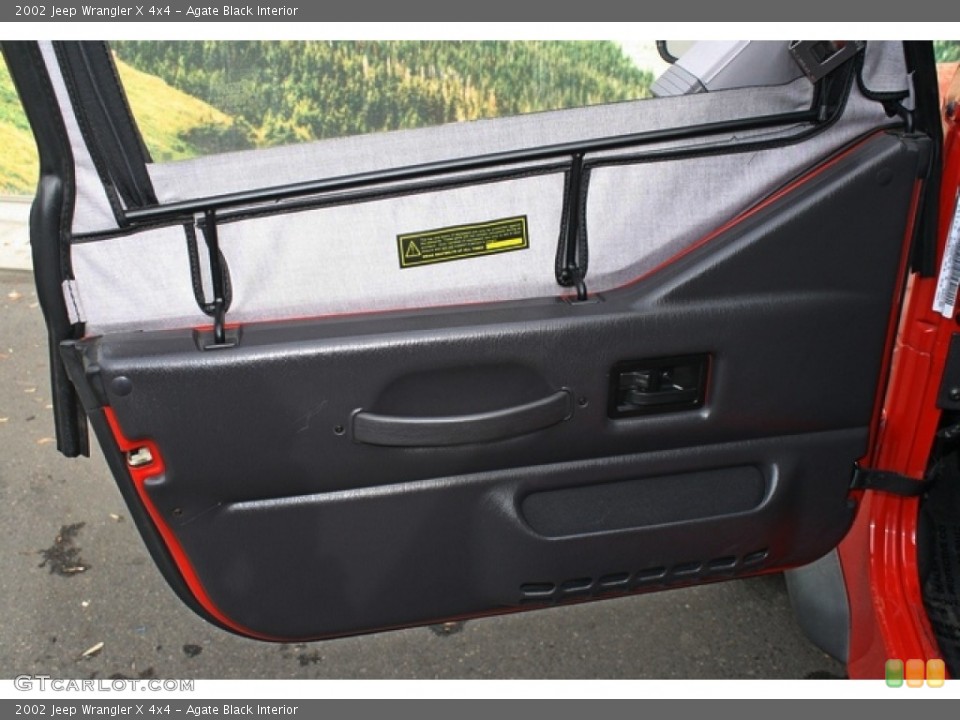 Agate Black Interior Door Panel for the 2002 Jeep Wrangler X 4x4 #80044652