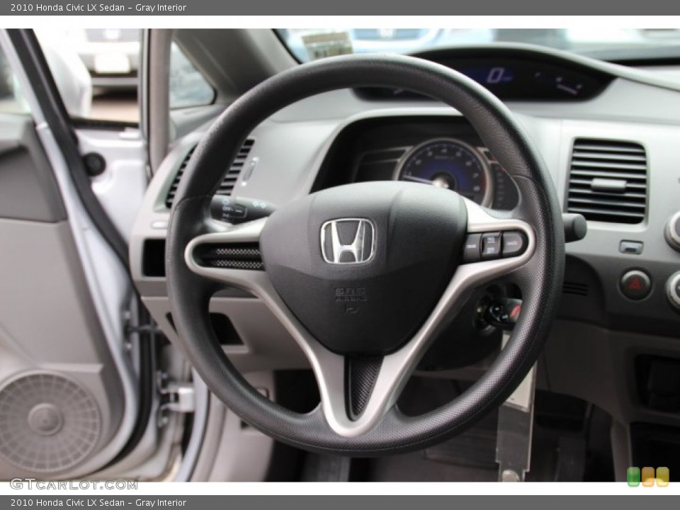 Gray Interior Steering Wheel for the 2010 Honda Civic LX Sedan #80044658