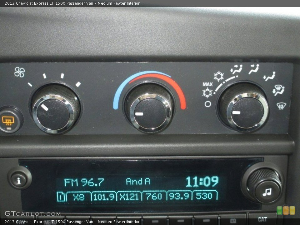 Medium Pewter Interior Controls for the 2013 Chevrolet Express LT 1500 Passenger Van #80055797