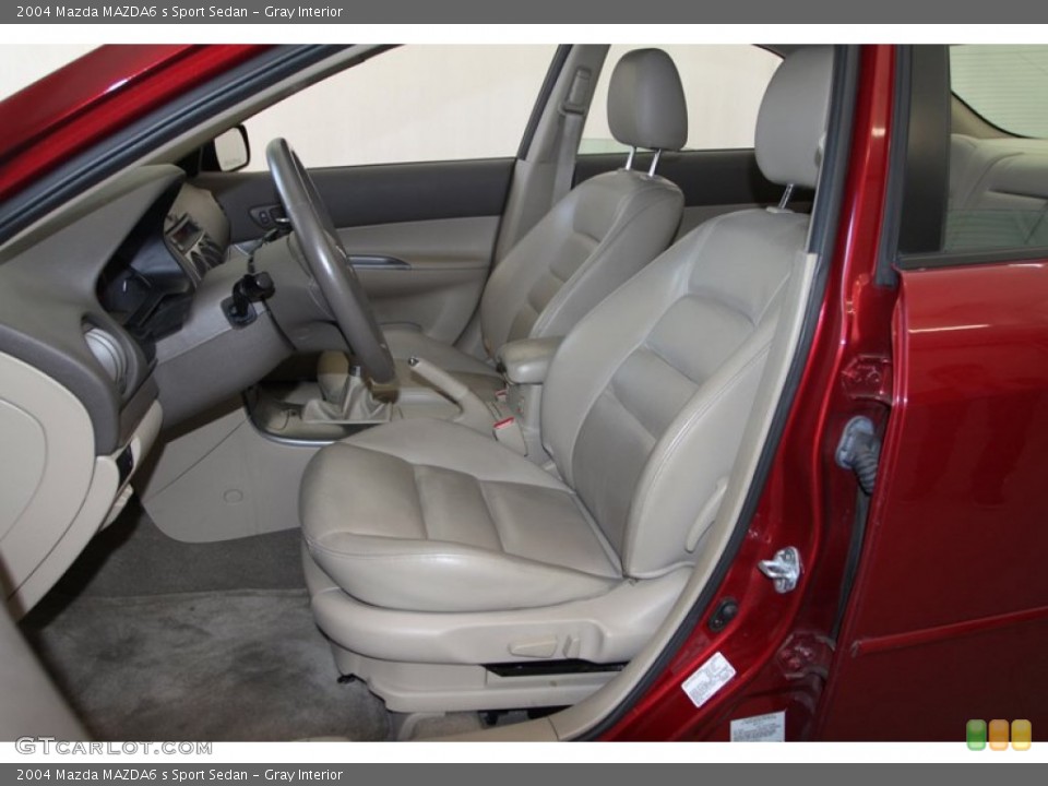 Gray Interior Front Seat for the 2004 Mazda MAZDA6 s Sport Sedan #80057025