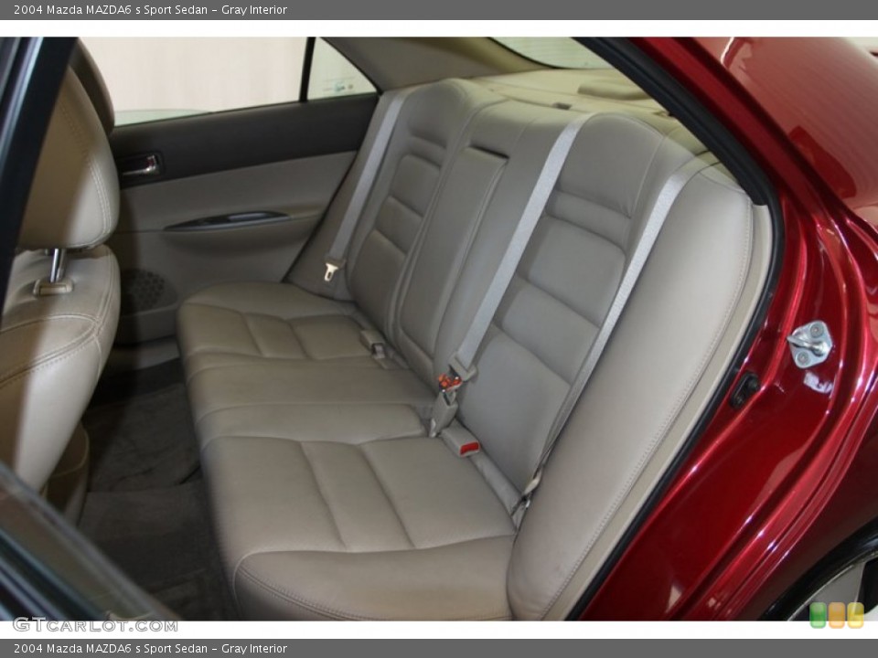 Gray Interior Rear Seat for the 2004 Mazda MAZDA6 s Sport Sedan #80057038