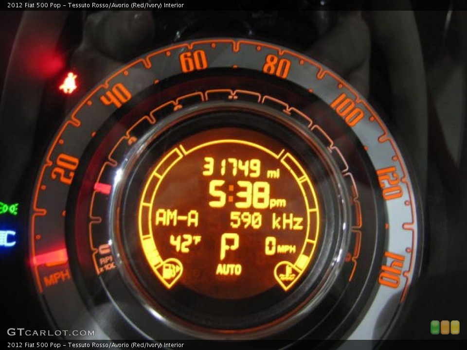 Tessuto Rosso/Avorio (Red/Ivory) Interior Gauges for the 2012 Fiat 500 Pop #80057822