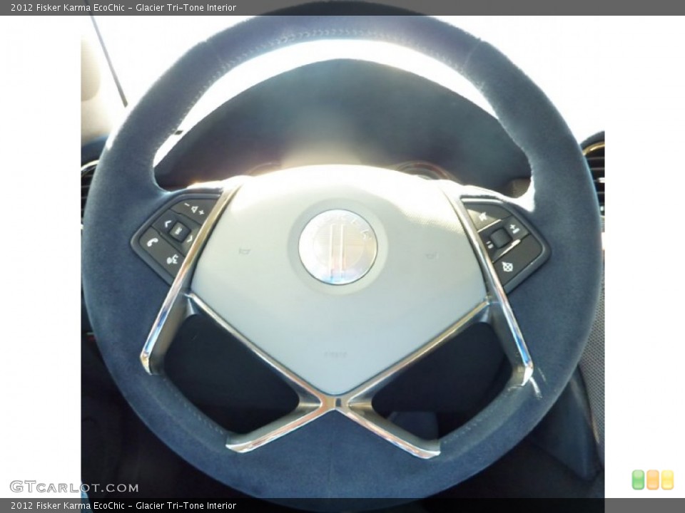 Glacier Tri-Tone Interior Steering Wheel for the 2012 Fisker Karma EcoChic #80058305