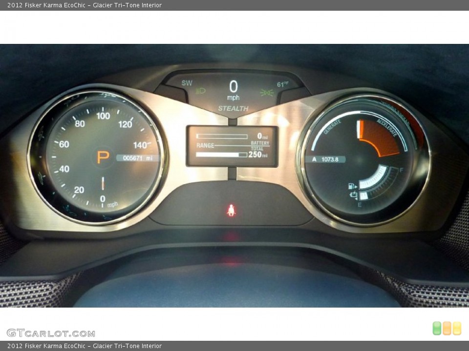 Glacier Tri-Tone Interior Gauges for the 2012 Fisker Karma EcoChic #80058731