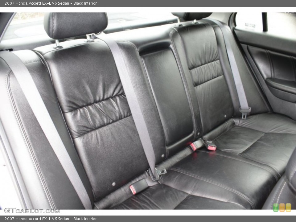Black Interior Rear Seat for the 2007 Honda Accord EX-L V6 Sedan #80059526