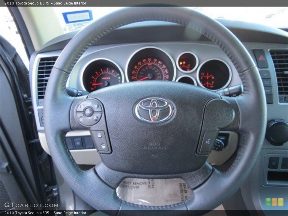 Sand Beige Interior Steering Wheel for the 2010 Toyota Sequoia SR5 #80064046