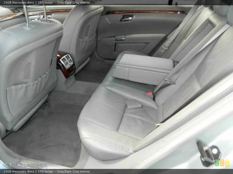 Grey/Dark Grey Interior Rear Seat for the 2008 Mercedes-Benz S 550 Sedan #80064455