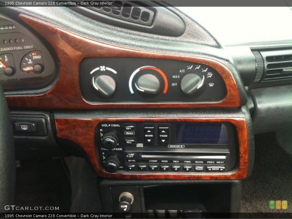 Dark Gray Interior Controls for the 1995 Chevrolet Camaro Z28 Convertible #80067132