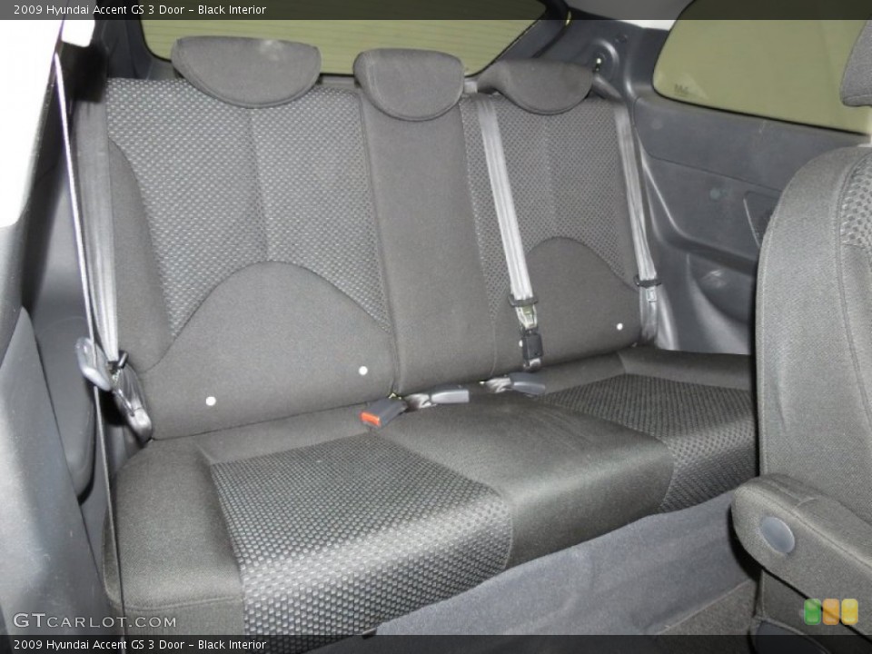 Black Interior Rear Seat for the 2009 Hyundai Accent GS 3 Door #80078388