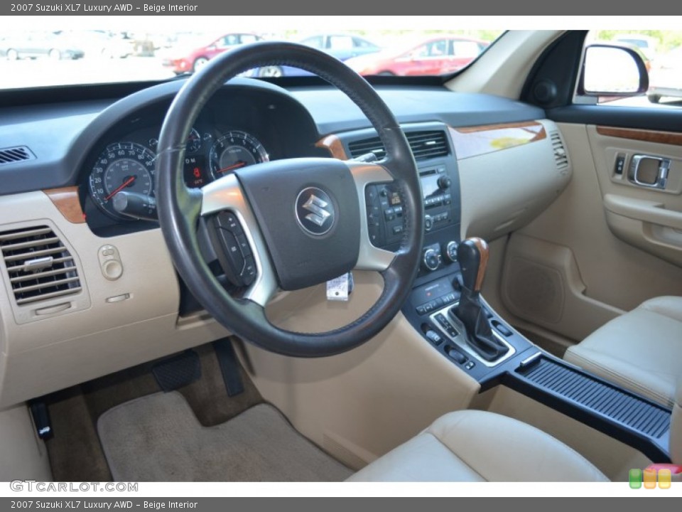 Beige Interior Dashboard for the 2007 Suzuki XL7 Luxury AWD #80080194