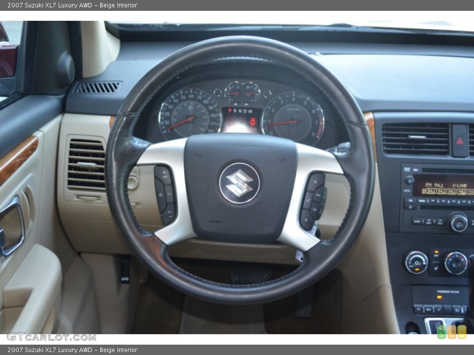 Beige Interior Steering Wheel for the 2007 Suzuki XL7 Luxury AWD #80080414