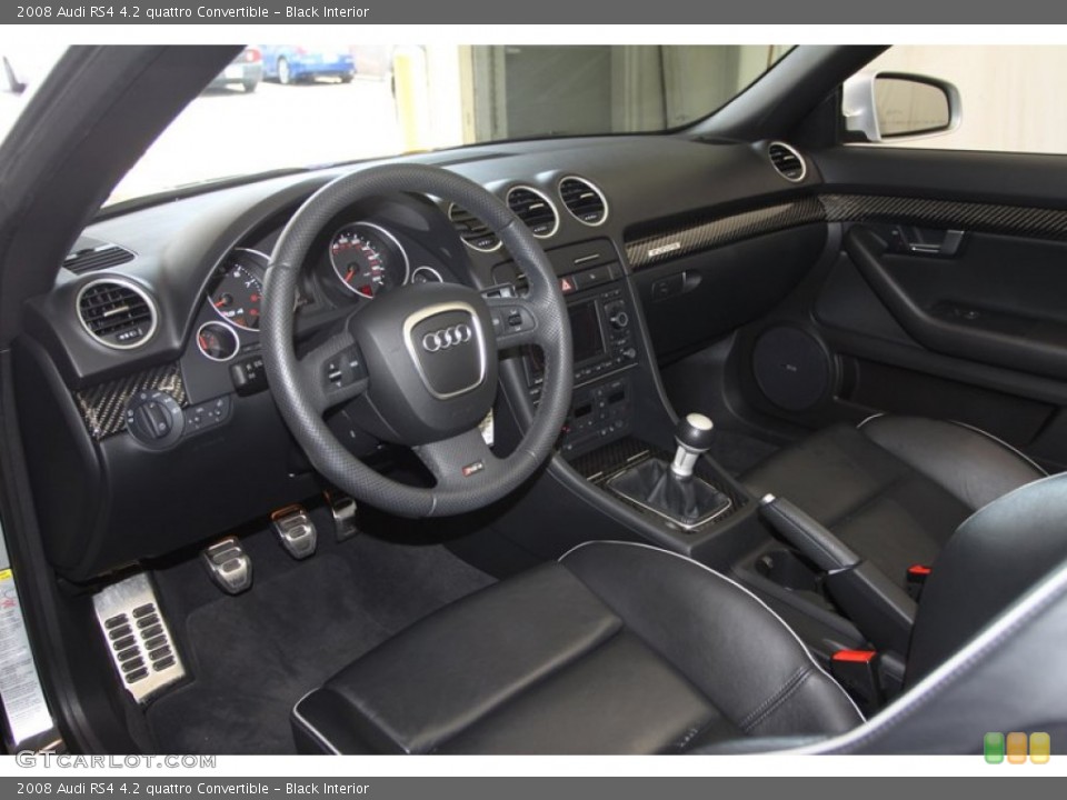 Black Interior Photo for the 2008 Audi RS4 4.2 quattro Convertible #80080502