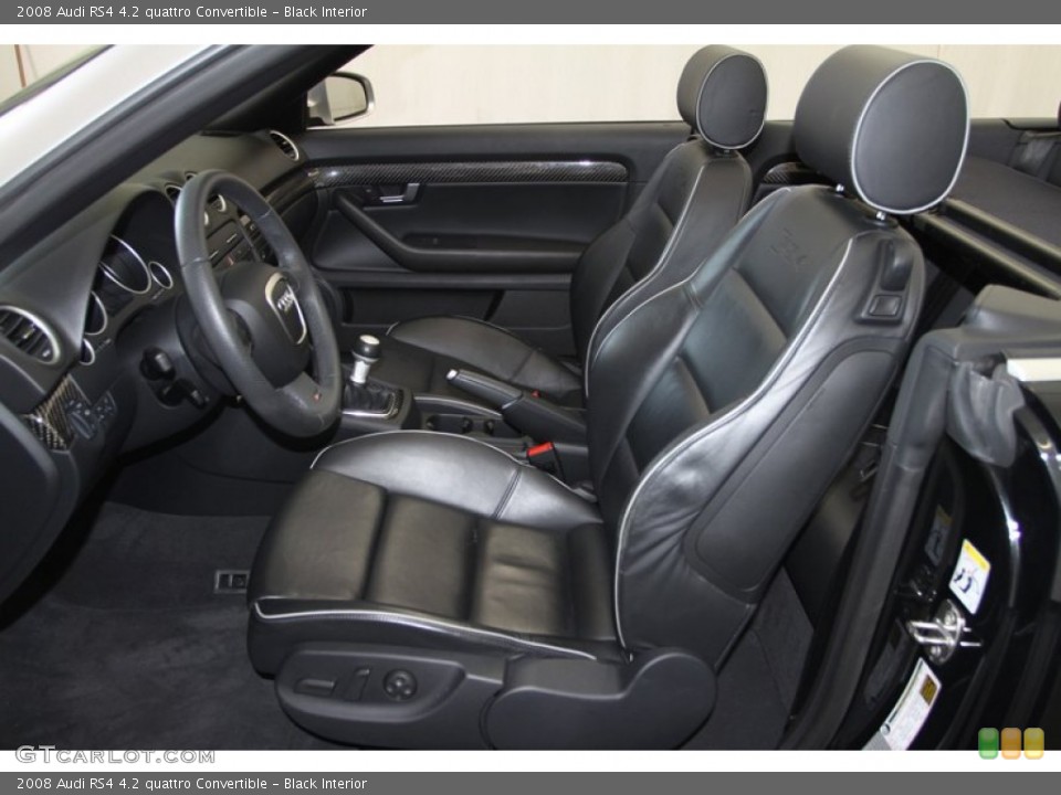 Black Interior Front Seat for the 2008 Audi RS4 4.2 quattro Convertible #80080523