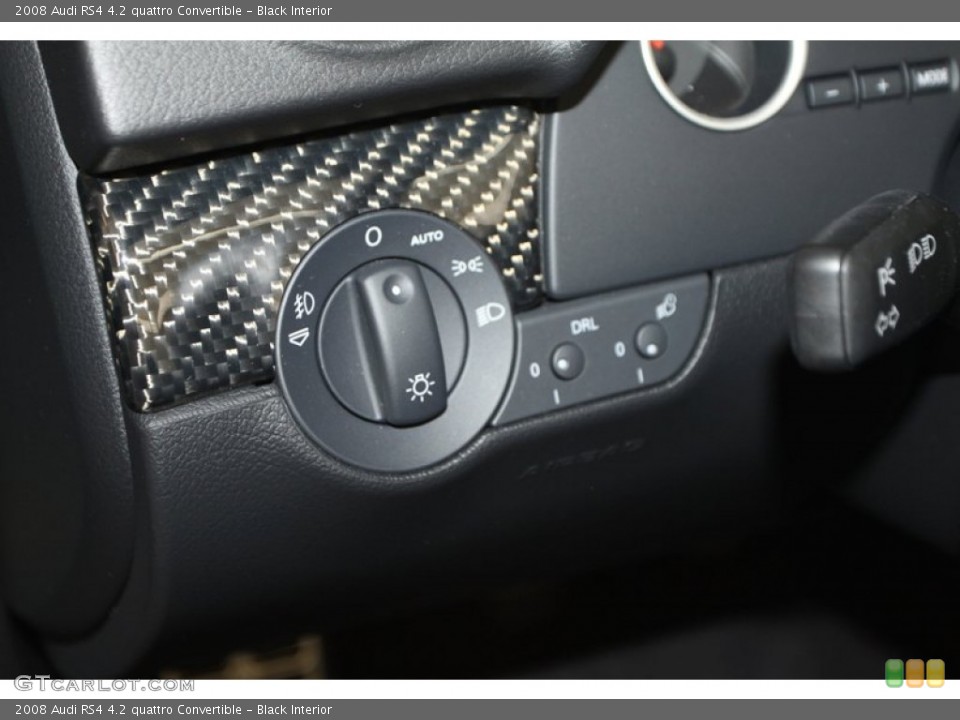 Black Interior Controls for the 2008 Audi RS4 4.2 quattro Convertible #80080645